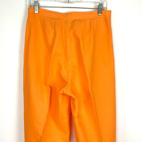 Talbots High Waisted Tapered Leg Irish Linen Pants Sz 10 - Picture 5 of 16